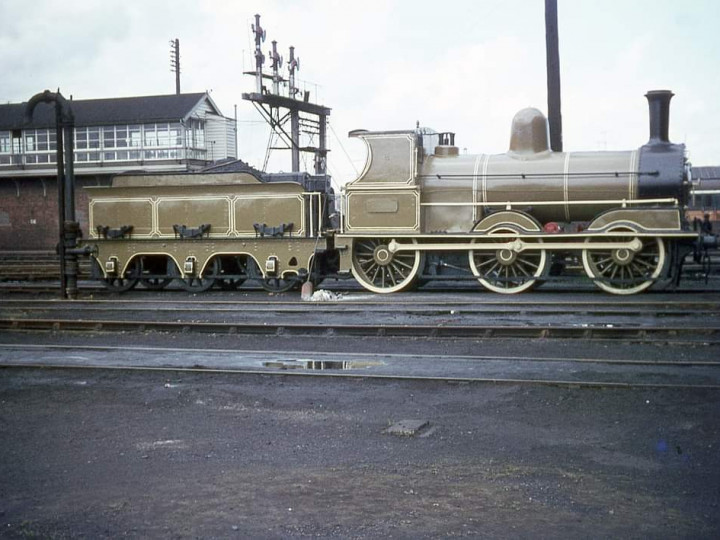 1969: No.184 in the livery for the filming of 'Darling Lili'. Seen at Dublin Connolly shed. (D. Carse)