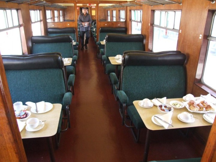 2/6/2010: Interior of 1463 set for tea on a private charter to Wicklow. (M.Hoey)