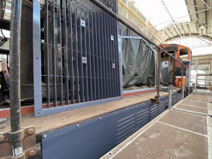 27/7/2021: One of the new radiator intake panels has been delivered. (G. Mooney)