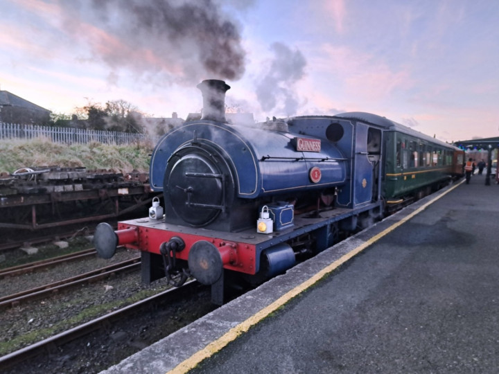 8/12/2024: No.3BG on a typical duty - waiting to operate the last Santa train ride of the day as the light fades.