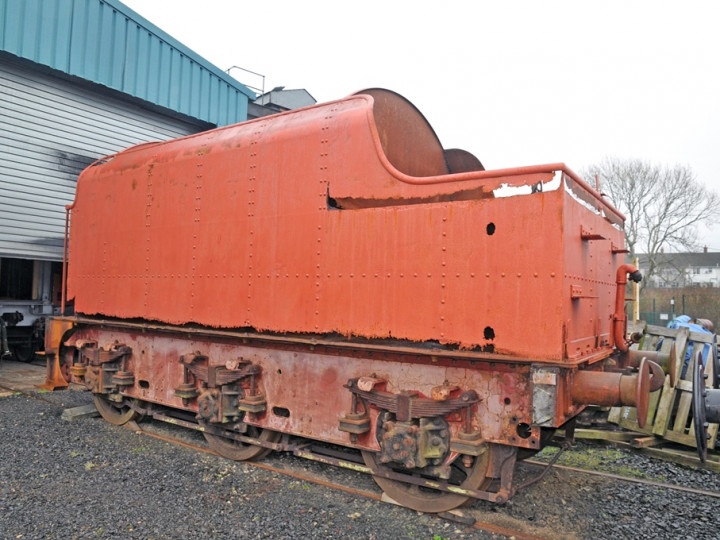 28/2/2019: The tender, now at Whitehead, cleaned and with protective paint. (C.P. Friel)