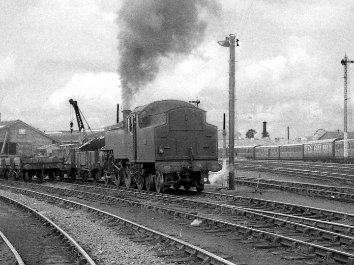 1950s: No.4 in in the goods yard at Ballymena. (A. Jack)