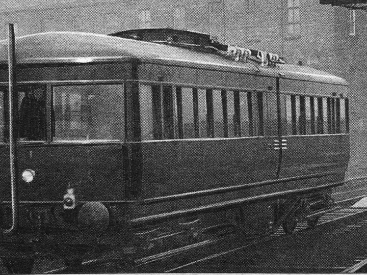 LMS-NCC railcar 1 undergoing testing at York Road in the 1930s. (Belfast Telegraph)