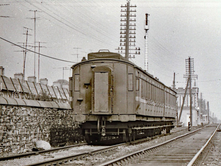1969: 861 on the Works Train at Inchicore in the Up siding. (M.H.C. Baker)