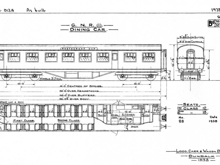 1938: The internal layout of the vehicle as built.