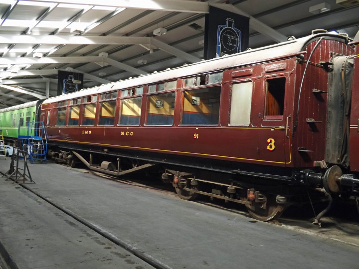 91, undergoing a repaint, is on display at the Whitehead Railway Museum, 26/10/2019. (J.A. Cassells)