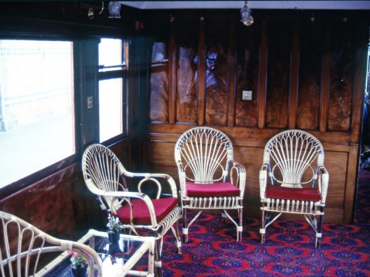 Interior view showing the wicker furniture, July 1981. (C.P.Friel)