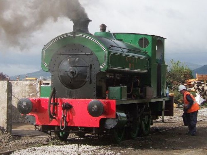 No.3 raises steam for another day of ballast working from Greenisland - 5th August 2005. (M.Walsh)