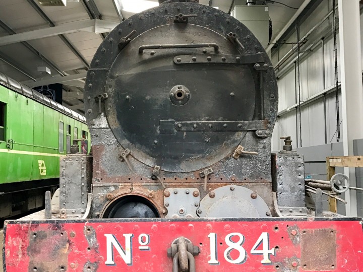 No.184 under cover in the Whitehead Railway Museum.